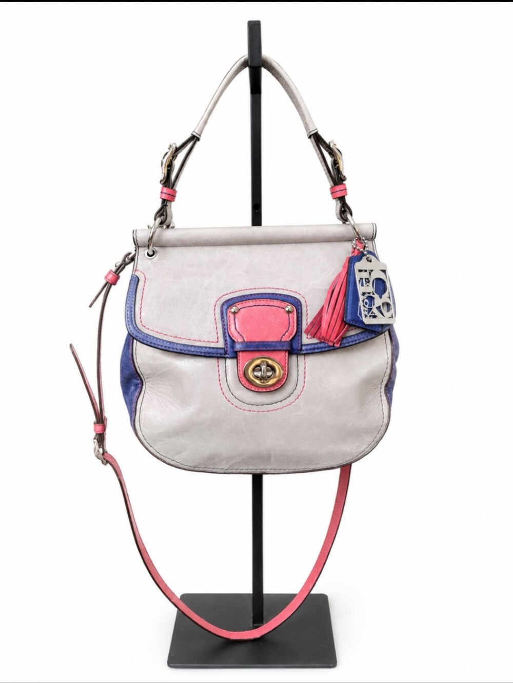 Coach Legacy Willis Colorblock Leather Top Handle/crossbody Bag